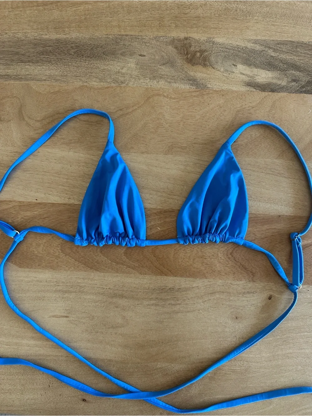 Frankie's Bikinis Bright Blue Triangle Bikini Top